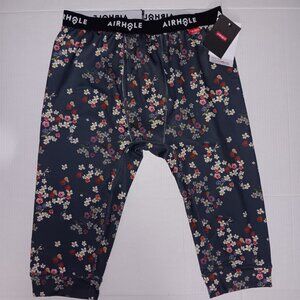 AIRHOLE FLORAL PRINT POLAR FLEECE THERMAL BOTTOMS